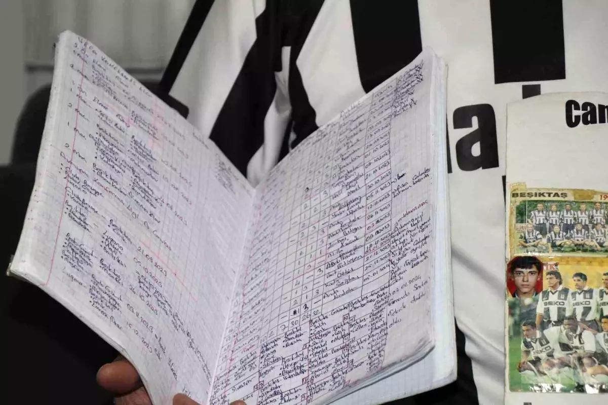 25 yıldır Beşiktaş'ın her maçını tek tek not ediyor