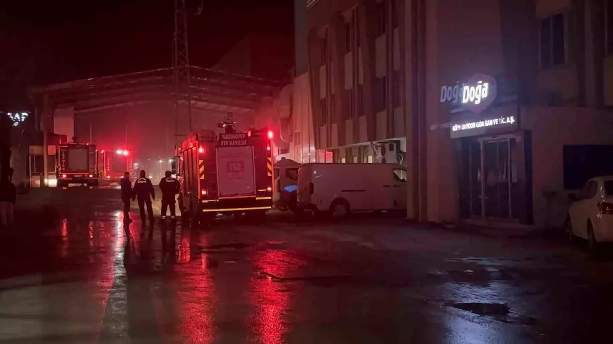 Gaziantep'te makarna fabrikasında yangın