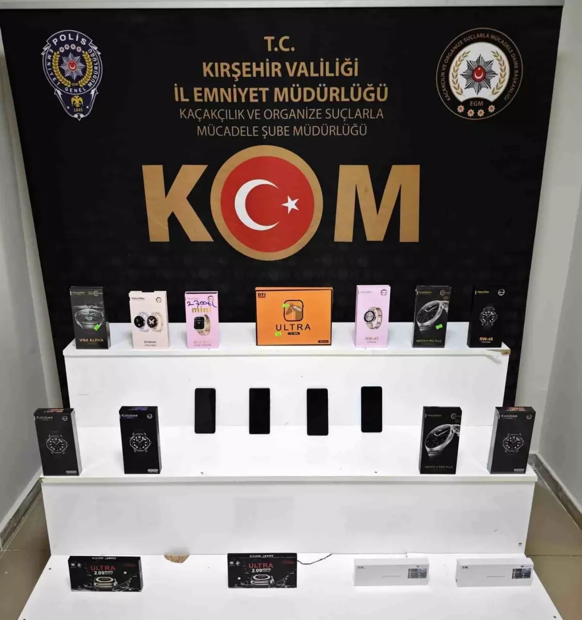 Kırşehir'de gümrük kaçağı cep telefonu ele geçirildi