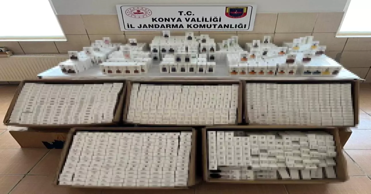 Konya'da 2 bin 500 adet kaçak parfüm ele geçirildi