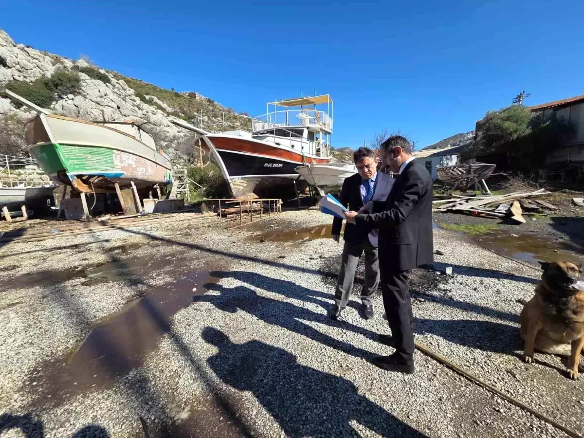 Marmaris Bozburun Tersane bölgesinde yatırım alanlarına yerinde inceleme