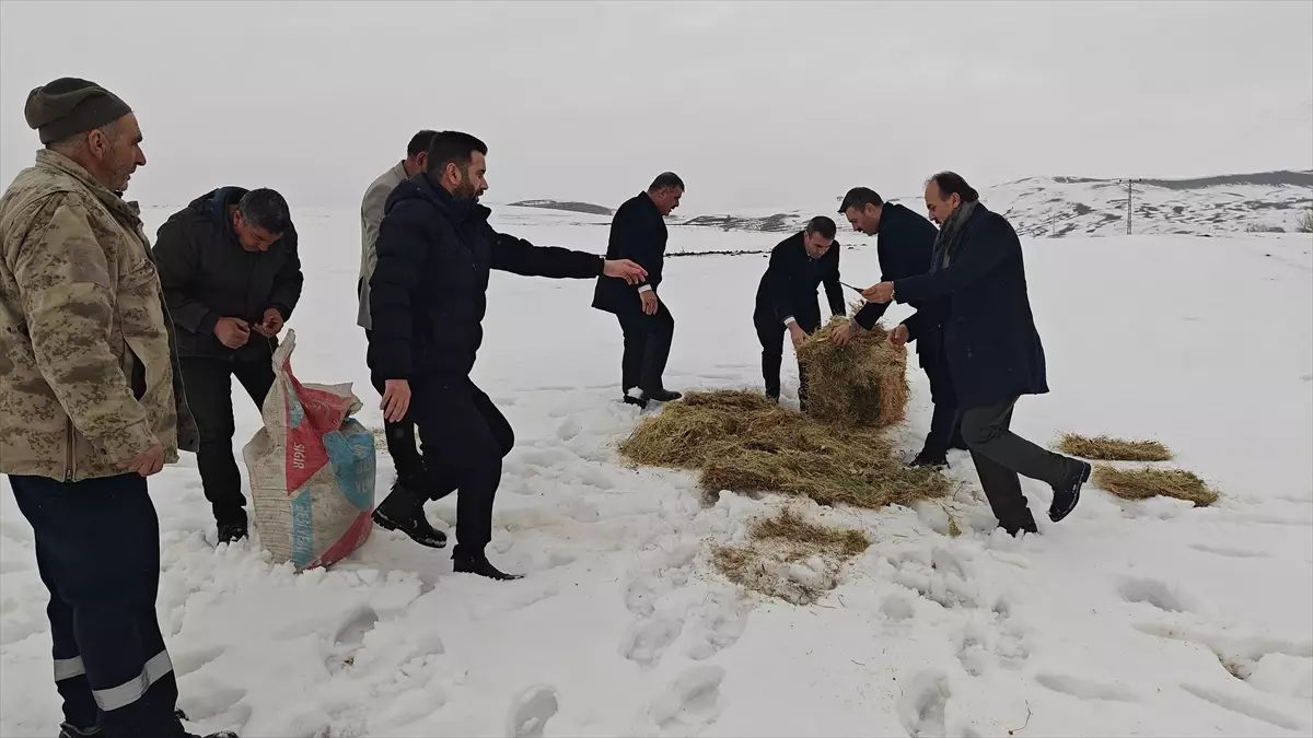 Muş'ta yaban hayvanları için doğaya yem bırakıldı