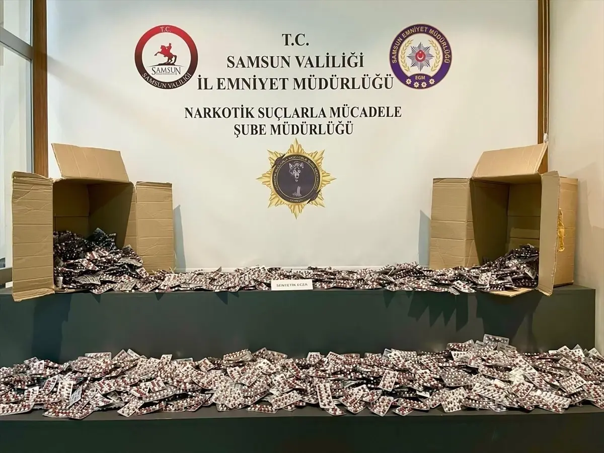 Samsun'da 80 bin 160 uyuşturucu hap ele geçirildi