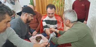 Beypazarı'da askere gidecek gence asker kınası camide yakıldı