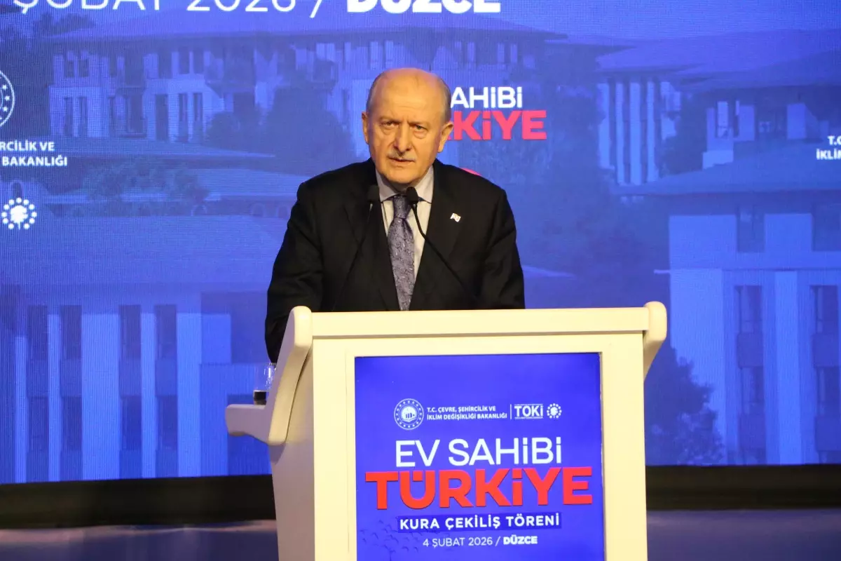 Düzce'de yapılacak 2 bin 470 sosyal konutun kurası törenle çekildi