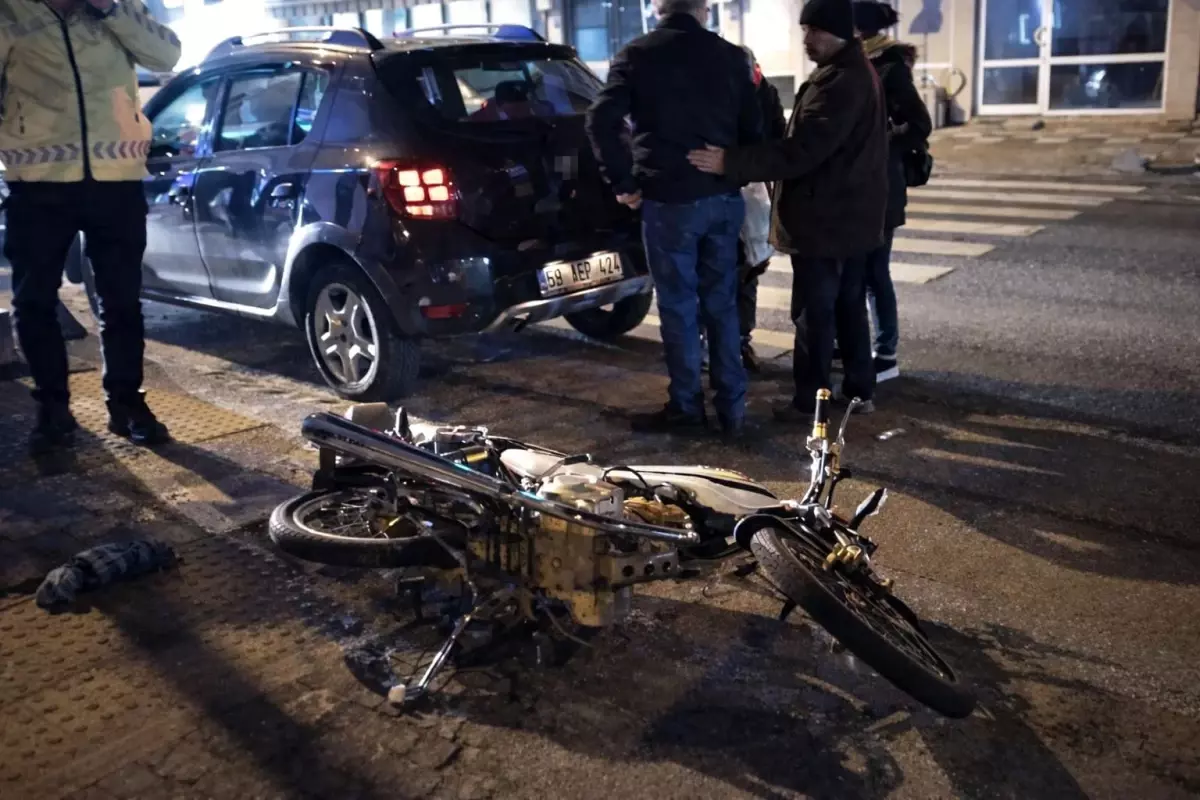 Muratlı'da motosiklet kazası: 1 yaralı
