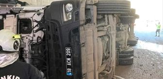 Çankırı'da devrilen tırdaki 4 kişi yaralandı