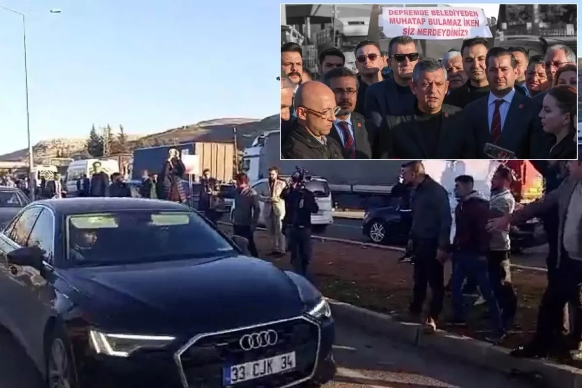 Deprem bölgesinde CHP lideri Özel'e soğuk duş: Bir grup tarafından yuhalandı