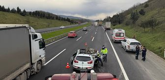 Düzce'de tıra çarpan SUV tipi araçtaki 1 kişi öldü, 1 kişi yaralandı