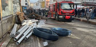 Fatsa'da iş yerinin bahçesindeki yangın söndürüldü