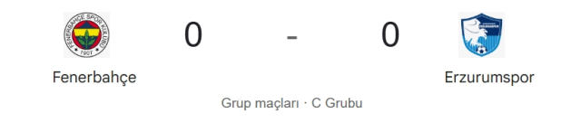 Fenerbahçe Erzurumspor maçı kaç kaç? MAÇ SONUCU! Fenerbahçe Erzurumspor golleri kim attı, canlı maç anlatımı!