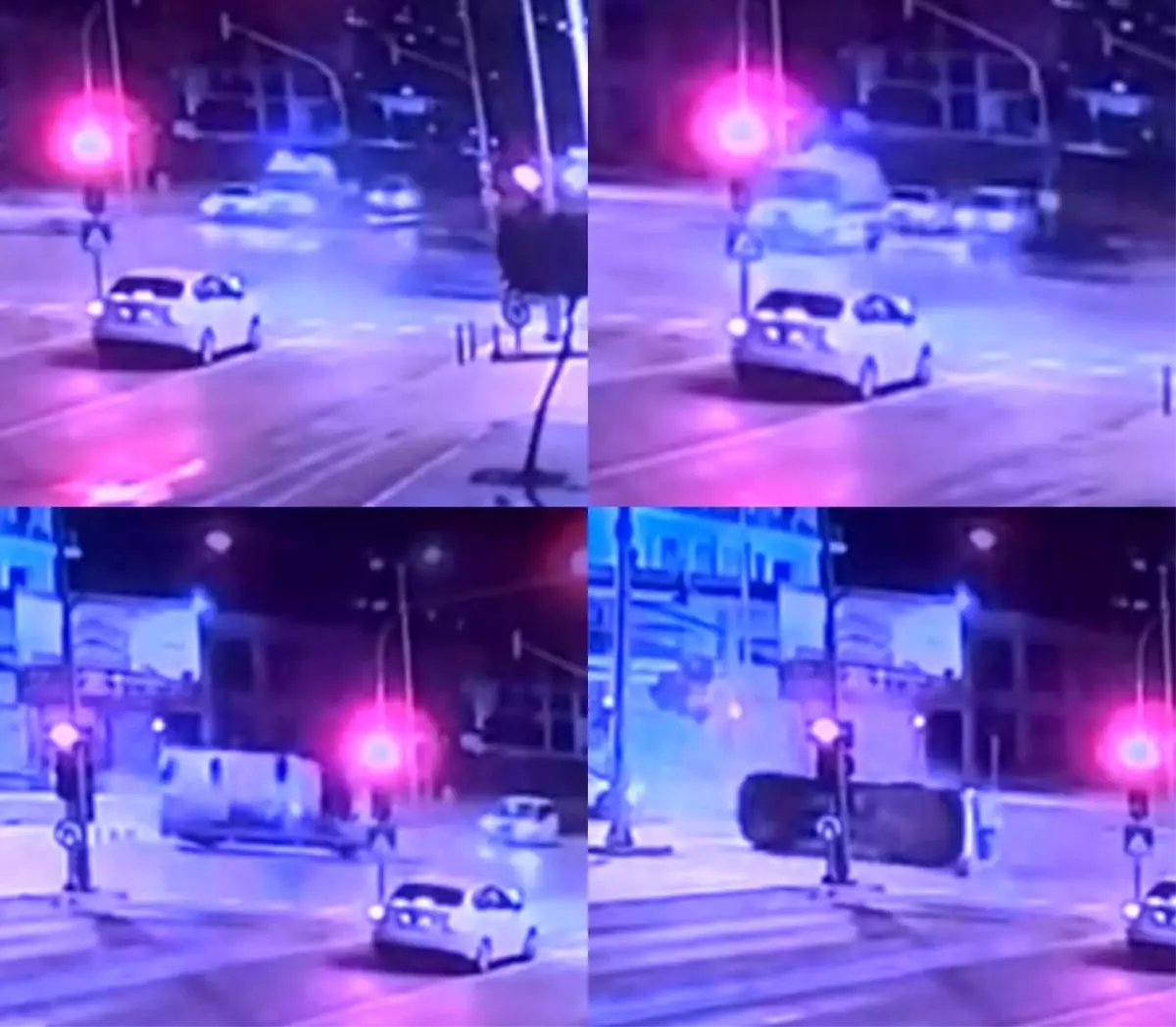 Mersin'deki ambulans kazası güvenlik kamerasına yansıdı