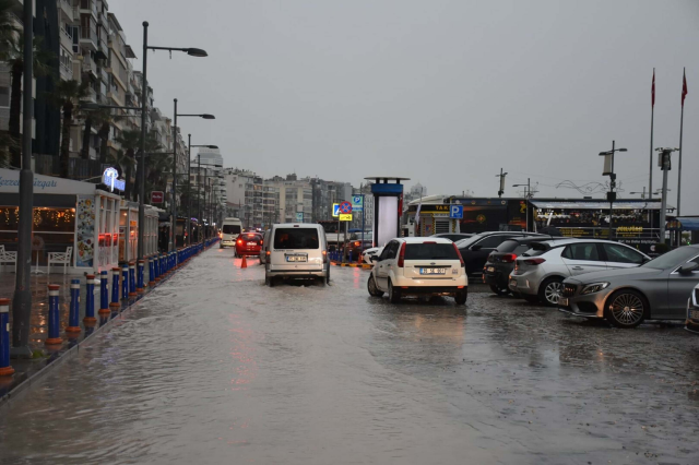 After the downpour, the sea and land merged in Çeşme
