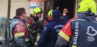 Balıkesir'deki yangında 4 kişi dumandan etkilendi