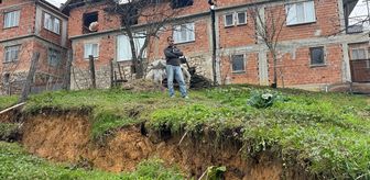 Bartın'da heyelan nedeniyle 3 evde çatlaklar oluştu