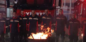 Burdur'daki itfaiye ekibi 6 Şubat depremlerinde hayatını kaybedenleri andı
