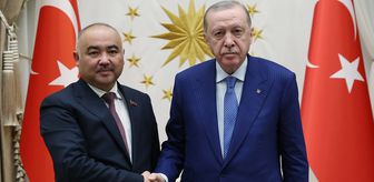 Cumhurbaşkanı Erdoğan, Kırgızistan Meclis Başkanı Turgunbek Uulu'yu kabul etti