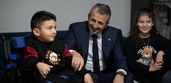Edirne Valisi Sezer SMA hastası Arel'i ziyaret etti