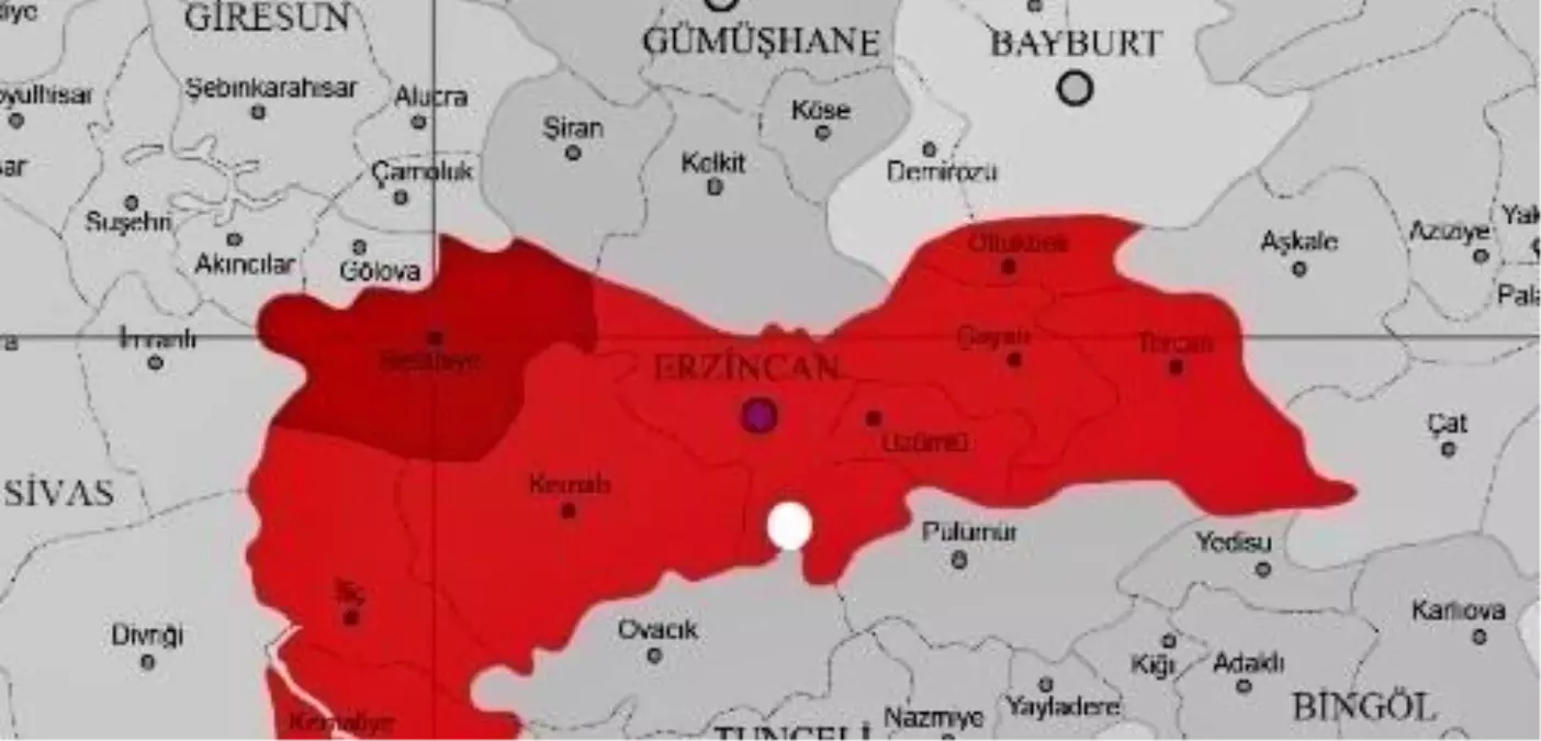 Erzincan Kemah'ta 4,9 büyüklüğünde deprem