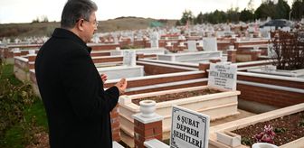 Eskişehir Valisi Yılmaz, 6 Şubat depremlerinde hayatını kaybedenlerin mezarlarını ziyaret etti