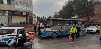 Gaziantep'te yolcu midibüsünde çıkan yangın söndürüldü
