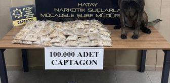 Hatay'da zeytinyağı tenekelerine gizlenmiş 100 bin uyuşturucu hap ele geçirildi