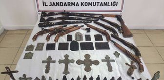 Kayseri'de tarihi obje, sikke ve silahların ele geçirildiği operasyonda 1 kişi yakalandı