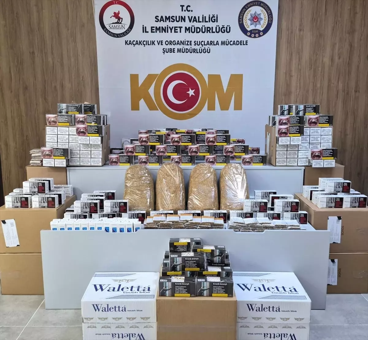 Samsun'da 180 bin kaçak makaron ele geçirildi