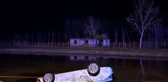 Samsun'da sulama kanalına devrilen otomobilin sürücüsü öldü, 1 kişi yaralandı