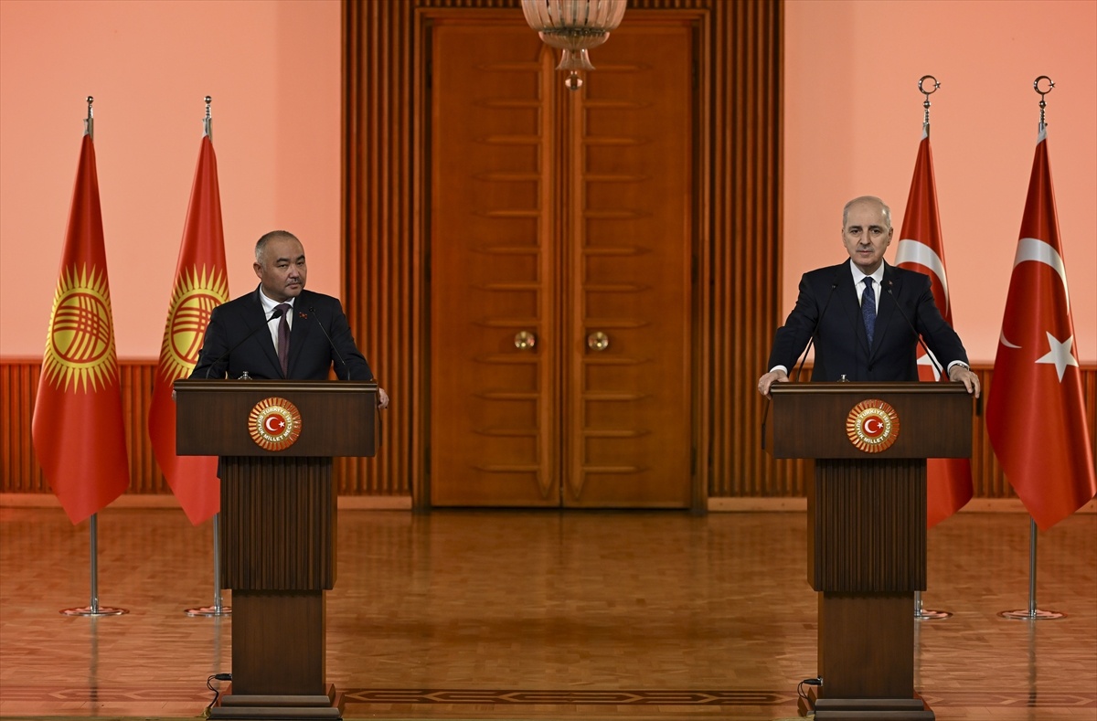 TBMM Başkanı Kurtulmuş, Kırgızistan Meclis Başkanı Turgunbek uulu ile ortak basın toplantısı düzenledi Açıklaması