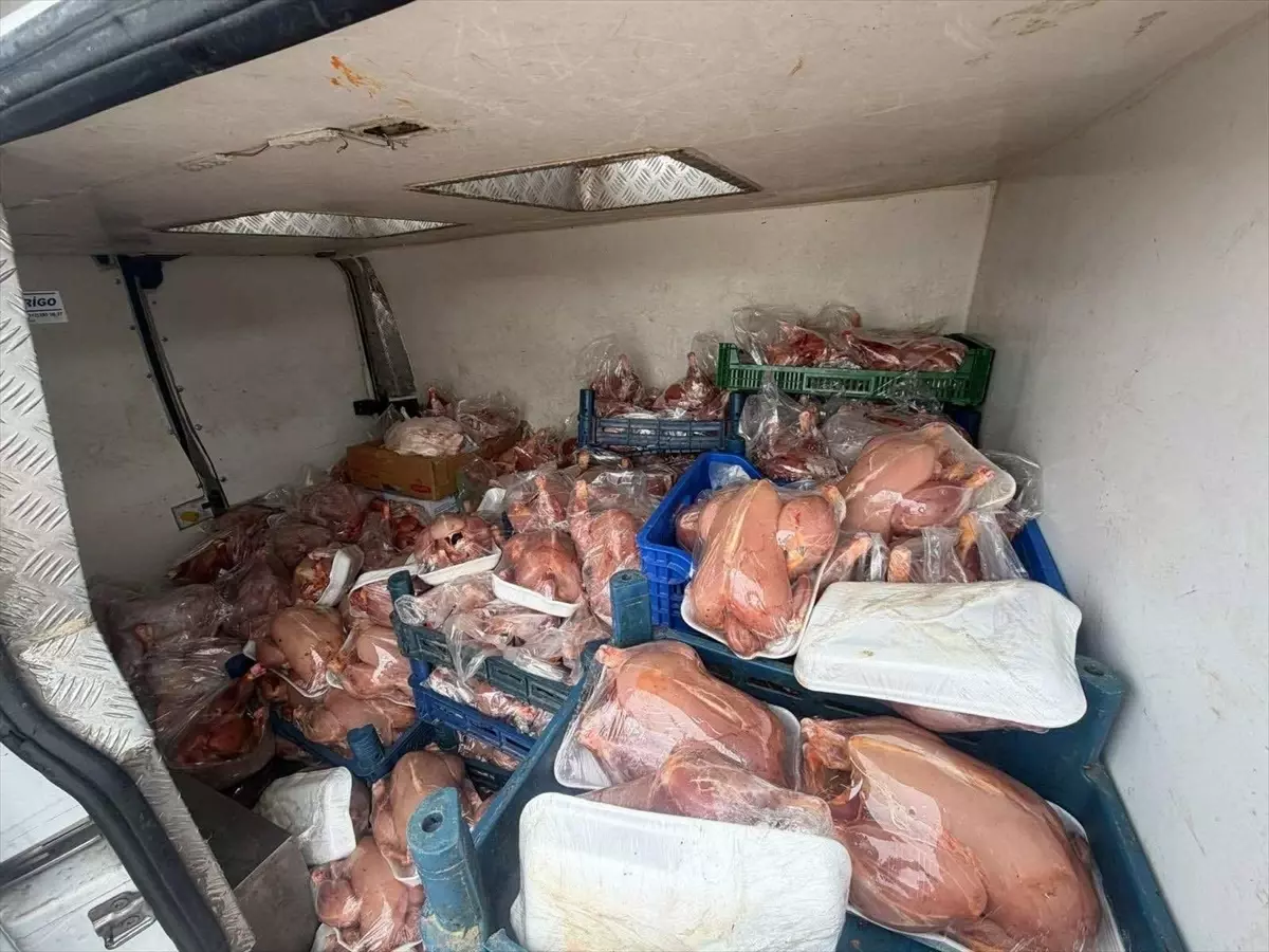 Van'da veteriner sağlık raporu bulunmayan kesilip paketlenmiş halde 200 tavuk ele geçirildi