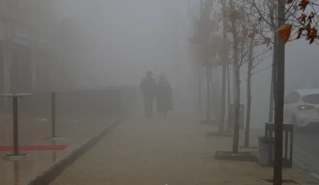 Dense fog in Mardin; visibility dropped to 10 meters