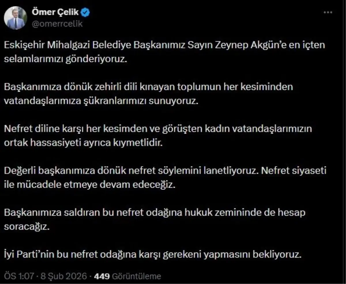 Mihalgazi Belediye Başkanı Akgün'e yönelik paylaşımla ilgili soruşturma; şüpheliye gözaltı (5)