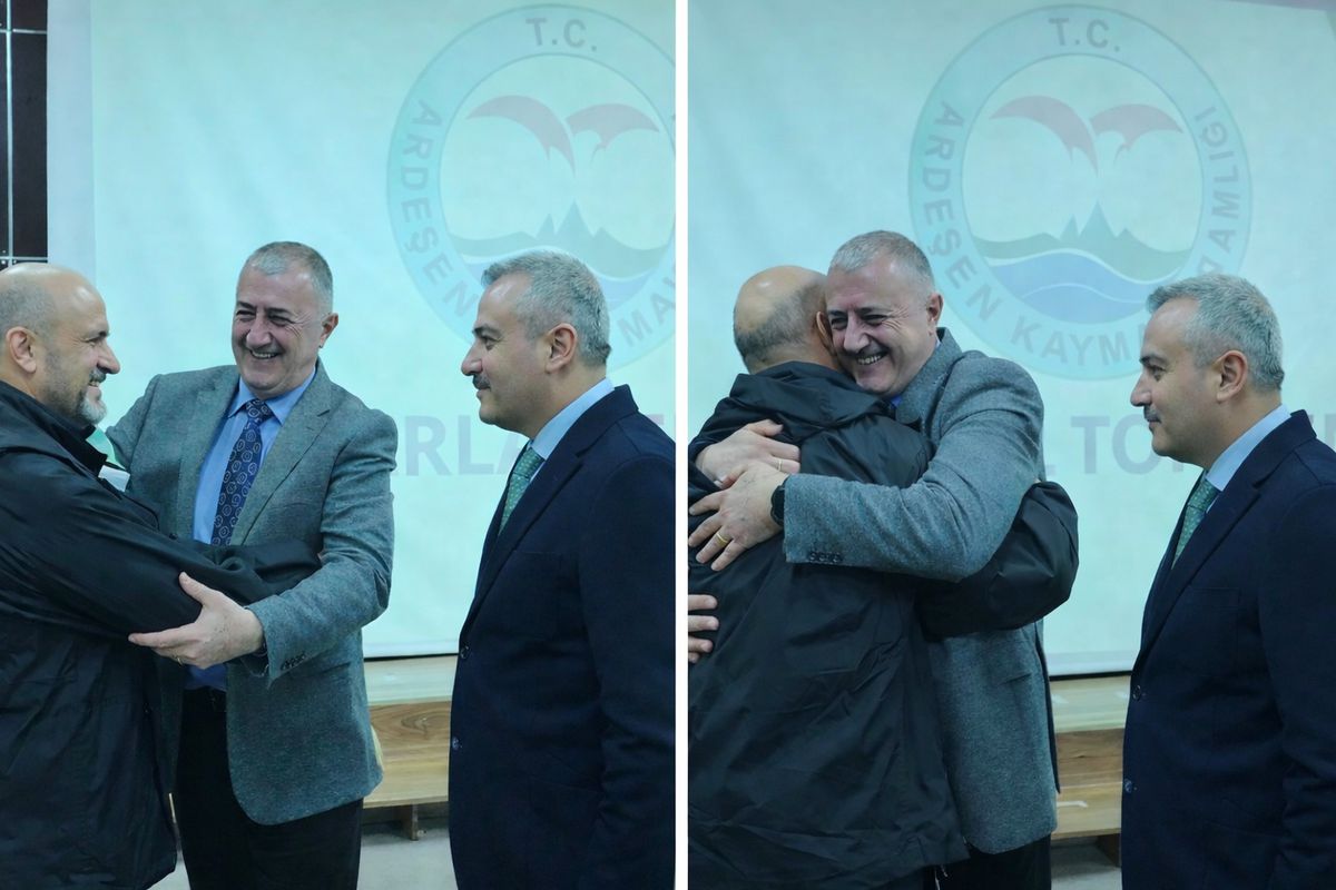 Rize Valisi 1 yıldır küs olan belediye başkanı ile muhtarı barıştırdı