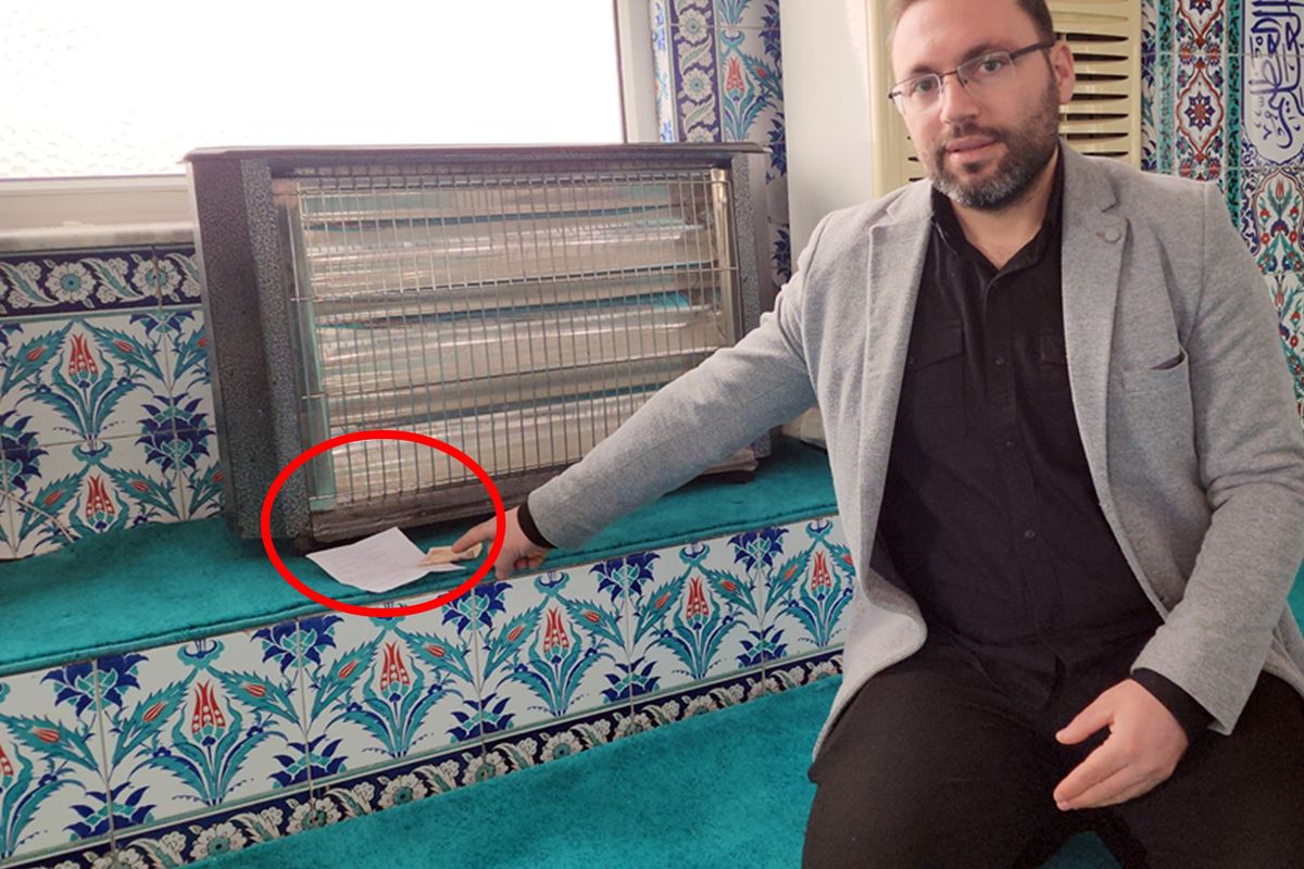 Amasya'da yolcular köy camisinde kullandıkları ısıtıcının elektrik parasını notla bıraktı