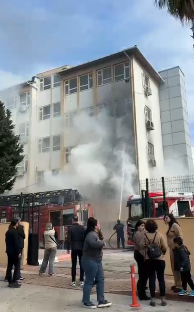 A fire broke out in the primary school; students were evacuated