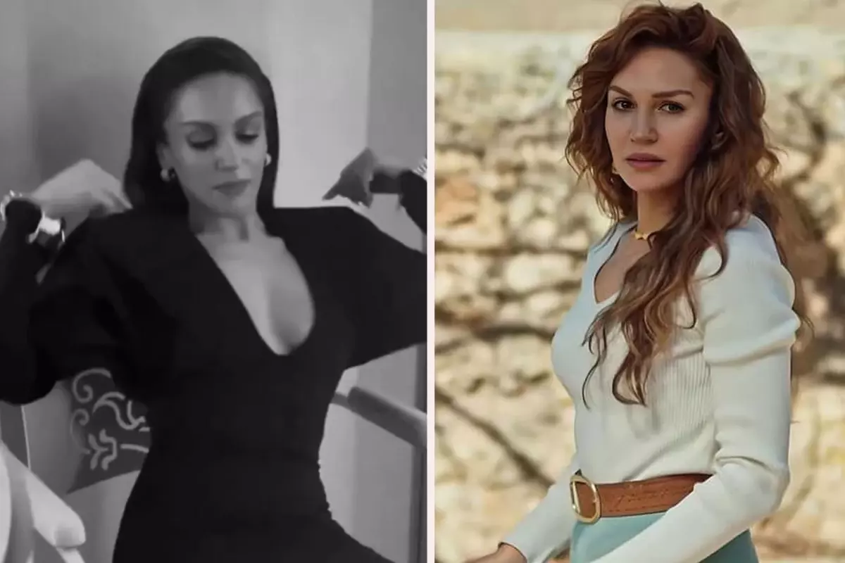 Sahra Şaş'ın dekoltesine ekipten jet müdahale