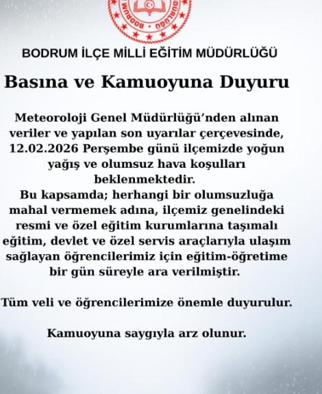 12 Şubat okullar tatil mi, yarın okul yok mu?