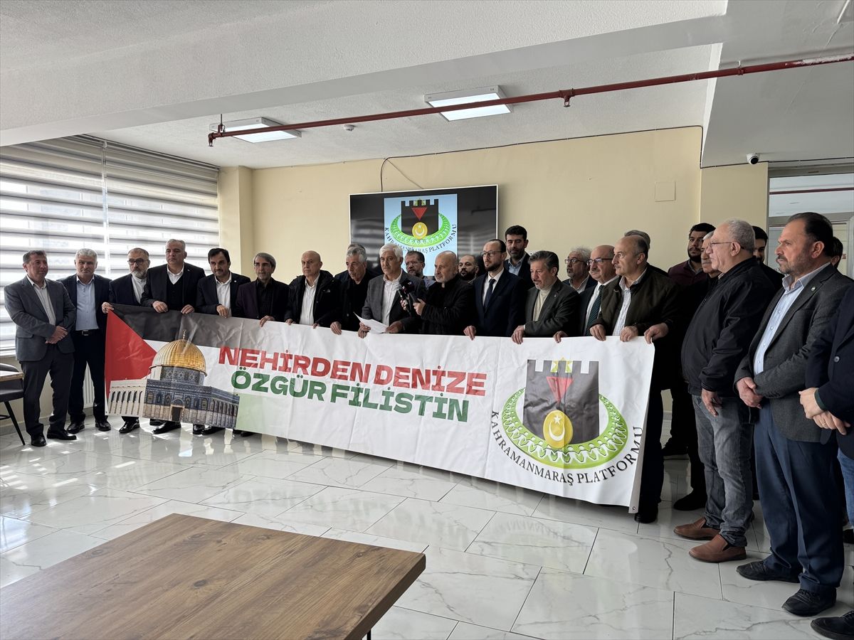 ABD ile İsrail'in İran'a yönelik saldırıları Kahramanmaraş'ta protesto edildi