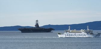 ABD uçak gemisi USS Gerald Ford bakım için Hırvatistan'a geldi