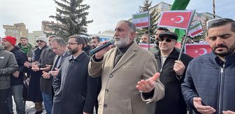 ABD ve İsrail'in İran'a saldırıları Kars'ta protesto edildi