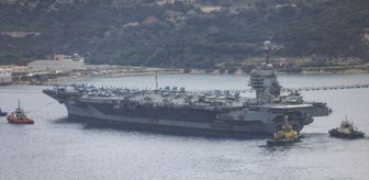 ABD'ye ait USS Gerald R. Ford uçak gemisi Girit'e geldi