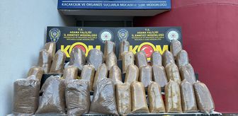 Adana'da 1 ton 650 kilogram kaçak tütün ele geçirildi
