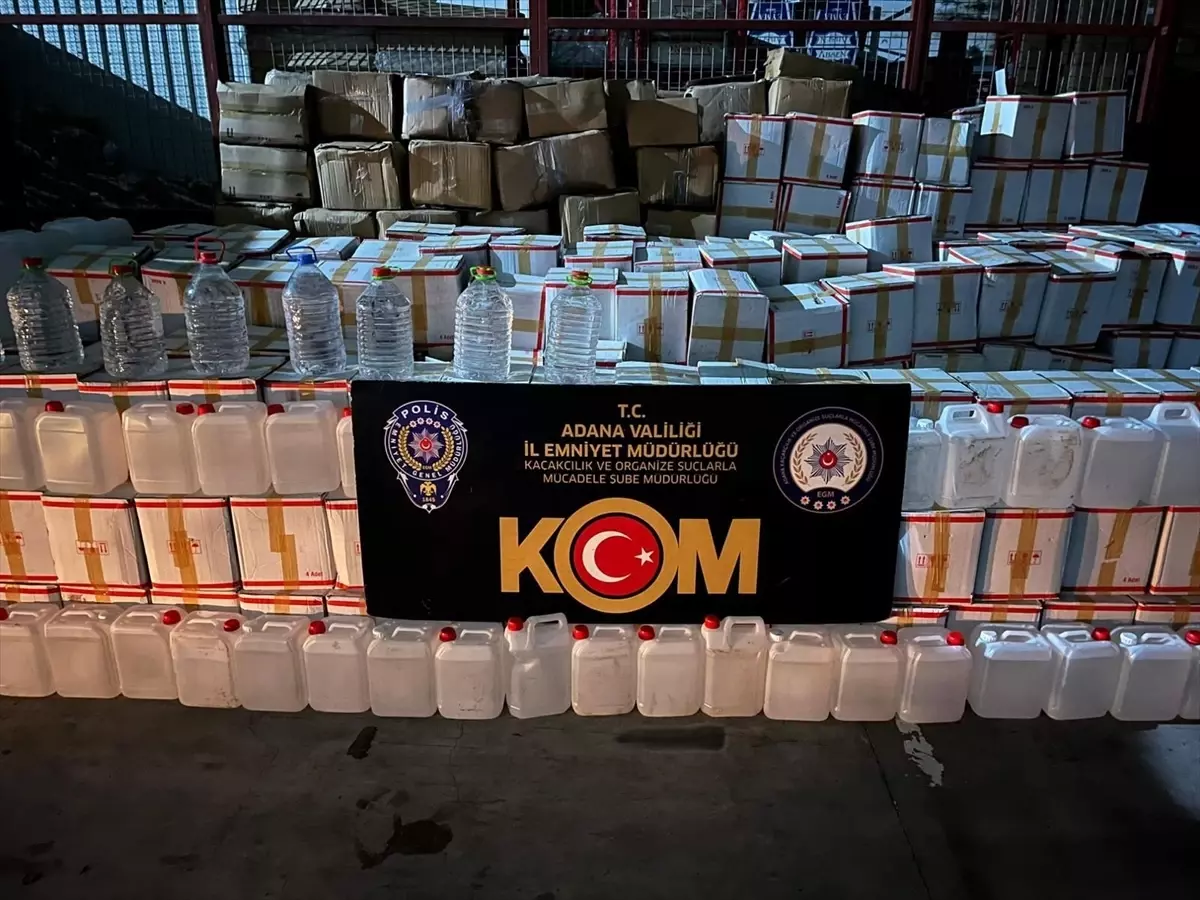 Adana'da 21 bin litre kaçak alkol ele geçirildi