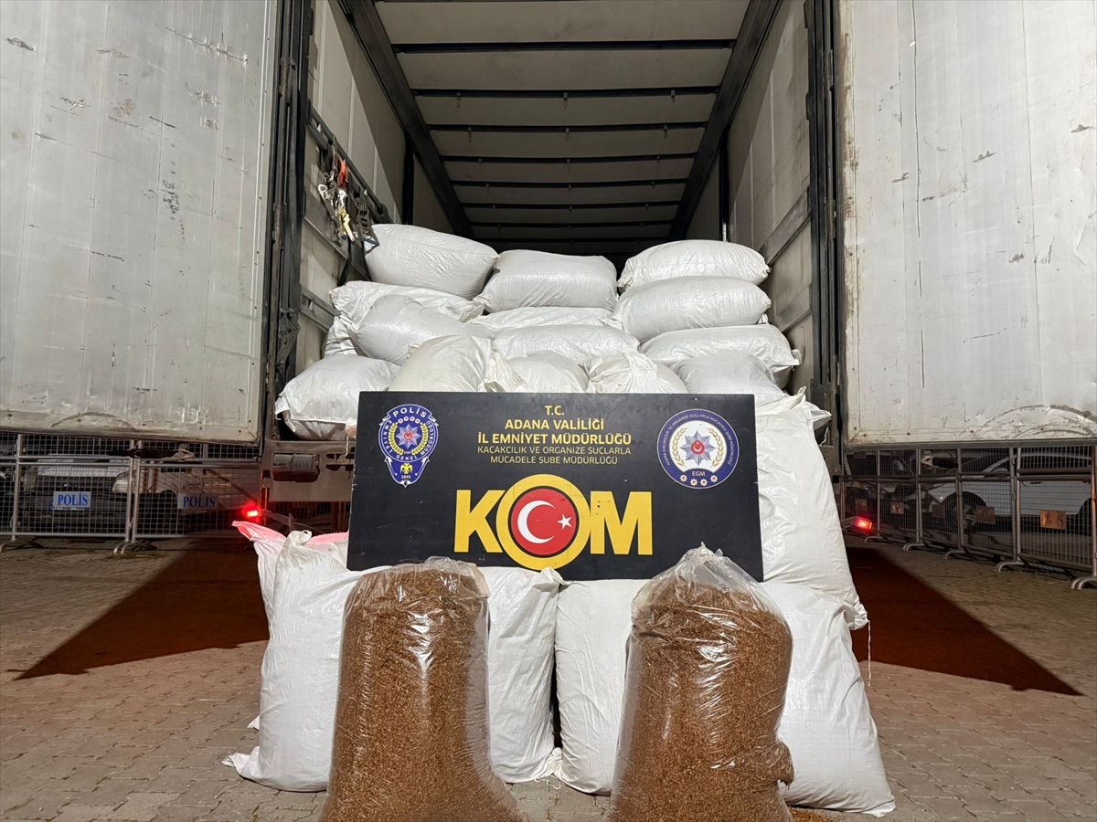 Adana'da 3 Ton Kaçak Tütün Ele Geçirildi