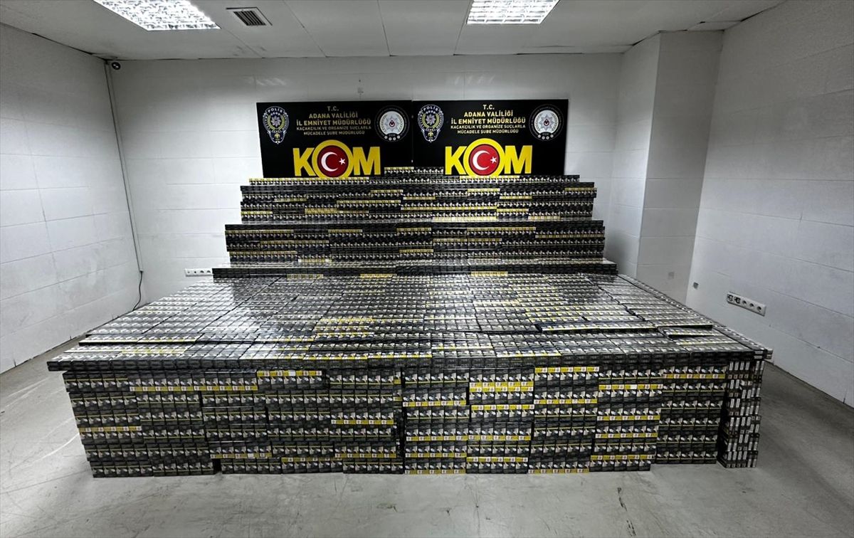 Adana'da 50 bin paket kaçak sigara ele geçirildi
