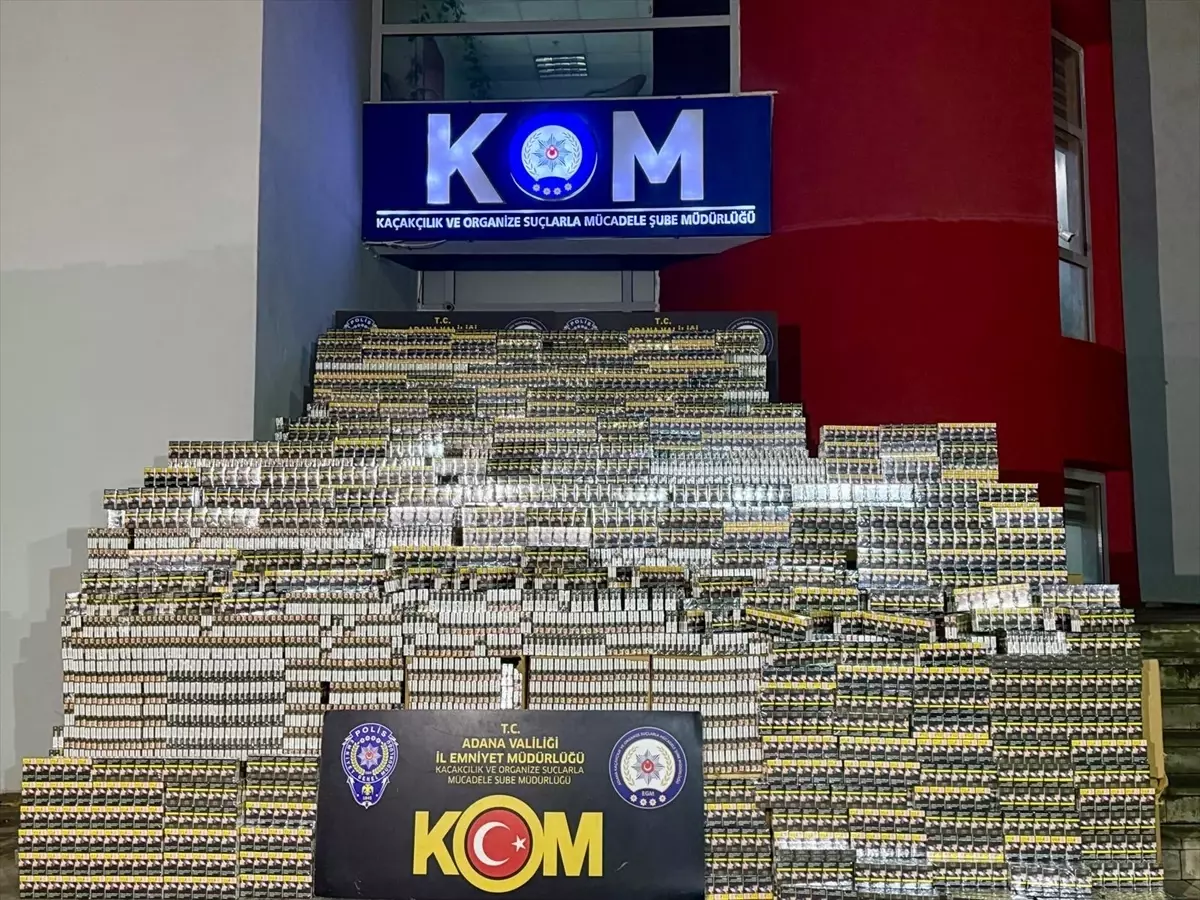 Adana'da 82 bin 500 paket kaçak sigara ele geçirildi