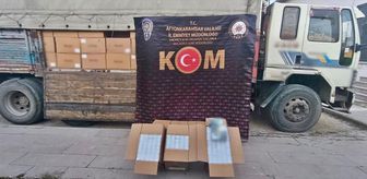 Afyonkarahisar'da bir kamyonda 4 milyon 100 bin adet makaron ele geçirildi