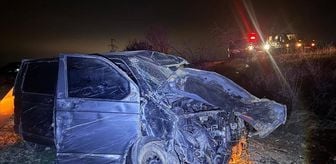 Afyonkarahisar'da kamyonet ağaca çarptı, 4 kişi yaralandı