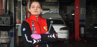 Afyonkarahisarlı 'Hatice usta' otomobil servisinde araçların bakım ve tamirini yapıyor